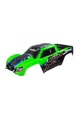 TRAXXAS TRA7811G BODY, X-MAXX , GREEN (PAINTED, DECALS APPLIED) (ASSEMBLED WITH FRONT & REAR BODY MOUNTS, REAR BODY SUPPORT, AND TAILGATE PROTECTOR)