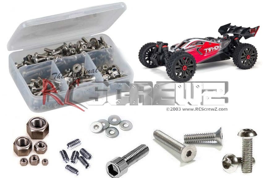 RCZARA039 ARRMA TYPHON 3S 4X4 V5 STAINLESS STEEL SCREW KIT