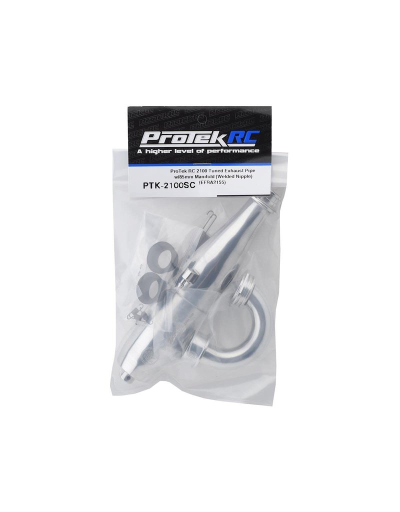 PROTEK RC PTK-2100SC 2100 TUNED EXHAUST PIPE W/85MM MANIFOLD (WELDED NIPPLE) (EFRA2155)