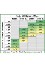 CASTLE CREATIONS CSE060005900 4-POLE SENSORED BL MOTOR, 1406-7700KV 060-0059-00