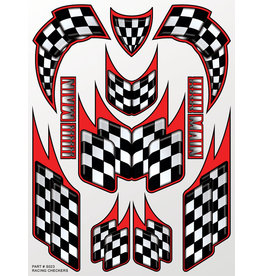 XXX MAIN RACING XXXS023 RACING CHECKERS STICKER