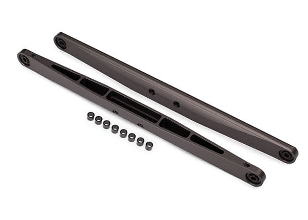 TRA8544A TRAILING ARM, ALUMINUM (DARK TITANIUM ANODIZED) (2) (ASSEMBLED WITH HOLLOW BALLS)