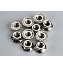 TRAXXAS TRA6135 NUTS, 4MM FLANGED (10) STELL