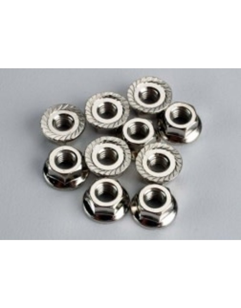 TRAXXAS TRA6135 NUTS, 4MM FLANGED (10) STELL