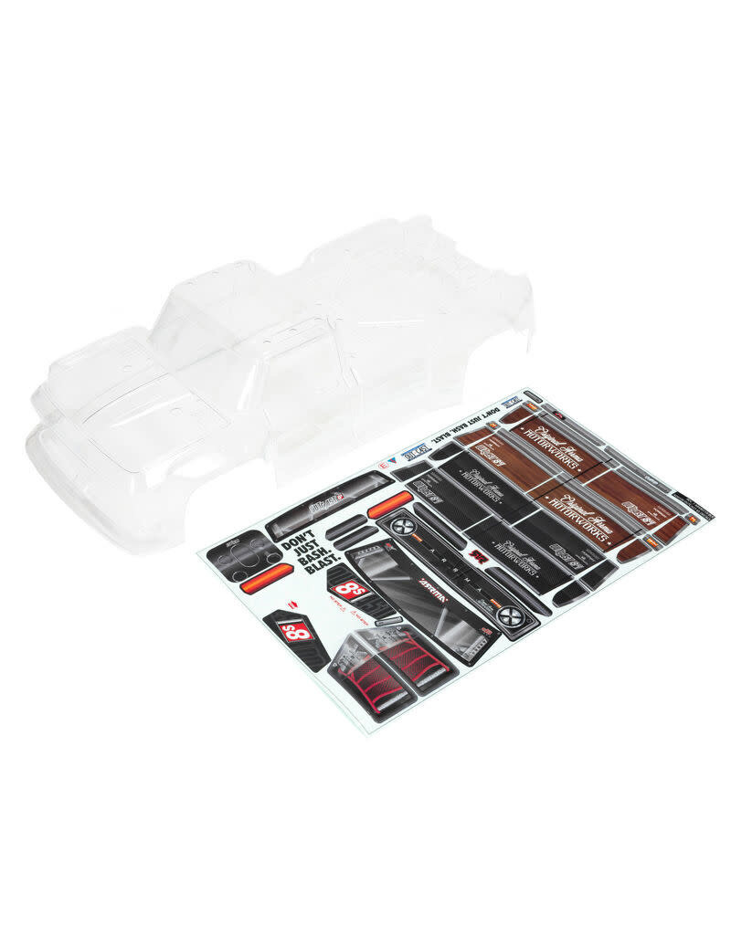 ARRMA ARA409006 OUTCAST 8S BODYSHELL (INC. DECALS): CLEAR
