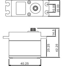 ECOPOWER ECP-110T  WP110T CORED WATERPROOF HIGH TORQUE METAL GEAR DIGITAL SERVO