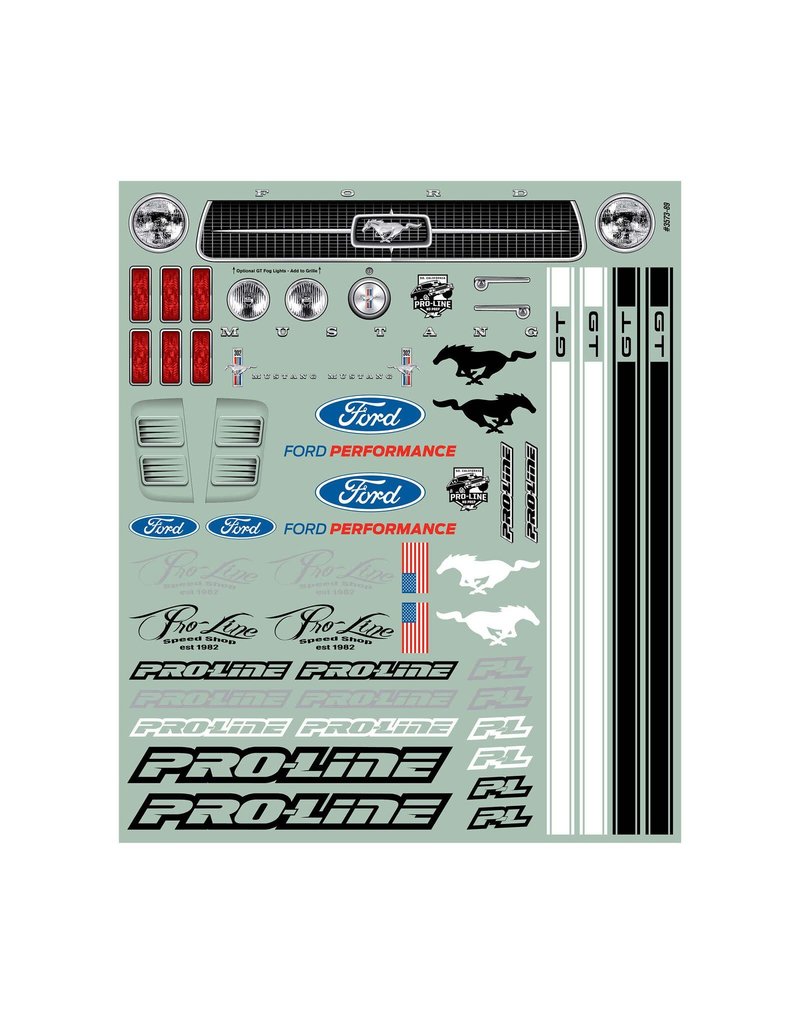 PROLINE RACING PRO357300 1967 FORD MUSTANG BODY SC: CLEAR