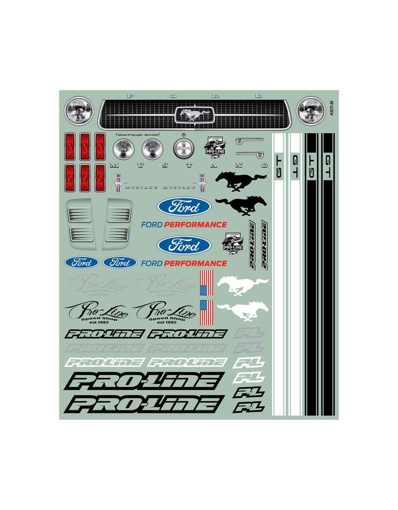 PROLINE RACING PRO357300 1967 FORD MUSTANG CLEAR BODY SC