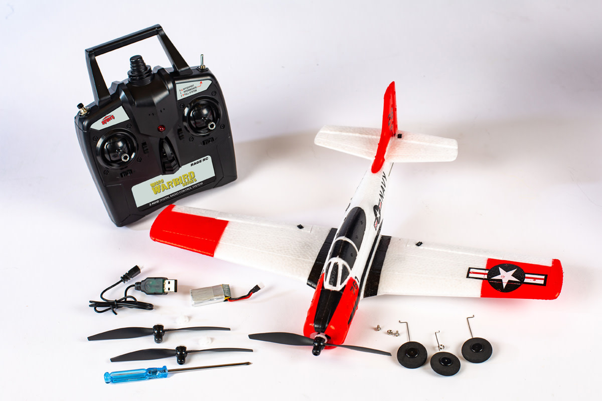 RGRA1302 - T-28 Trojan Micro RTF Airplane w/PASS