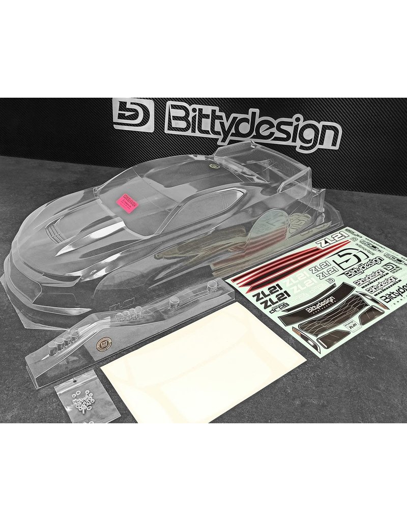 BITTYDESIGN BDYDG-ZL21 BITTYDESIGN ZL21 1/10 PRO NO PREP STREET ELIMINATOR DRAG RACING BODY (CLEAR)