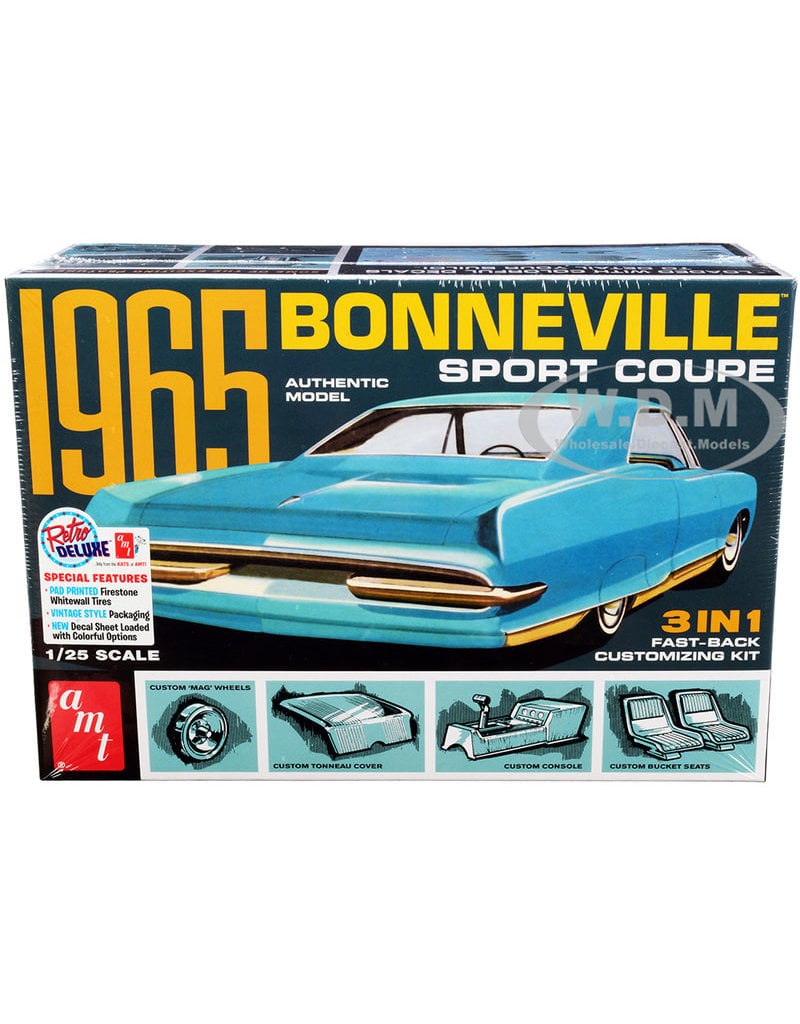 AMT AMT1260 1/25 1965 PONTIAC BONNEVILLE PLASTIC MODEL KIT