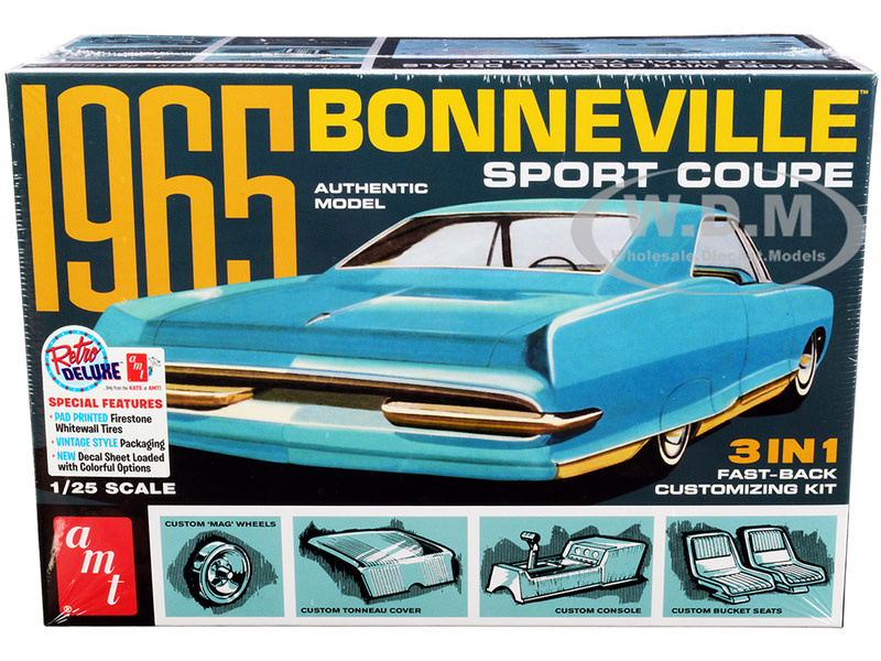 AMT1260 1/25 1965 PONTIAC BONNEVILLE PLASTIC MODEL KIT