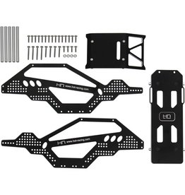 HOT RACING HRASXTF14RR01 ALUMINUM ROCK RACER CONVERSION CHASSIS FOR AXIAL SCX24: BLACK