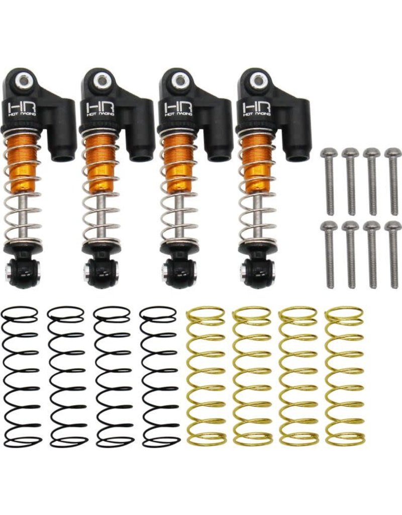 HOT RACING HRASXTF326RX04 ALUMINUM THREADED OIL SHOCK FOR AXIAL SCX24