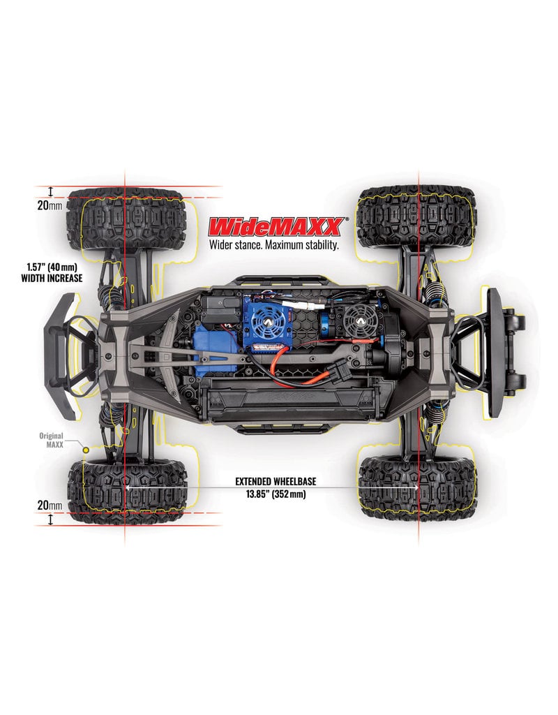 TRAXXAS TRA89086-4-BLUE 1/10 WIDEMAXX MONSTER TRUCK: BLUE