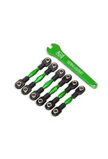TRAXXAS TRA8341G TURNBUCKLES, ALUMINUM (GREEN-ANODIZED), CAMBER LINKS, 32MM (FRONT) (2)/ CAMBER LINKS, 28MM (REAR) (2)/ TOE LINKS, 34MM (2)/ ALUMINUM WRENCH