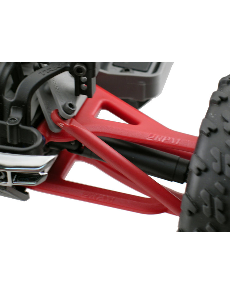 RPM RC PRODUCTS RPM80699 FRONT UPPER/LOWER A-ARMS, RED: 1/16 ERV