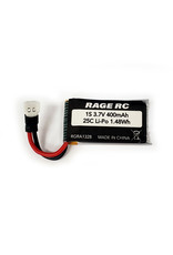 RAGE RC RGRA1328 1S LIPO 3.7V 400MAH 25C BATTERY