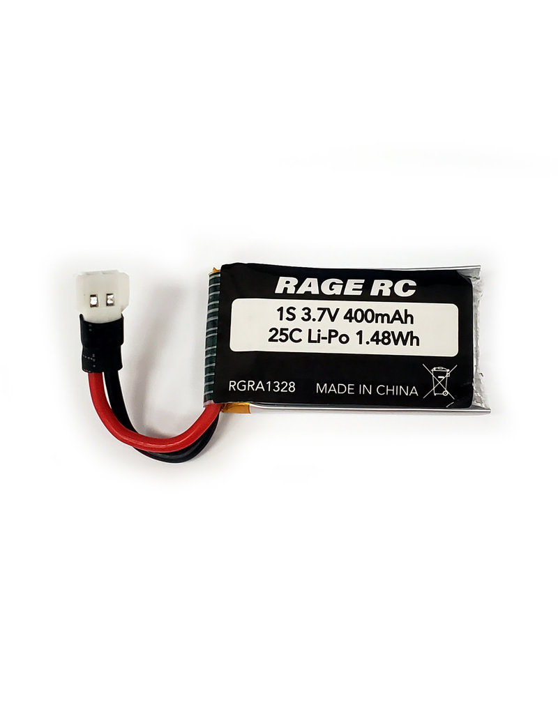 RAGE RC RGRA1328 1S LIPO 3.7V 400MAH 25C BATTERY
