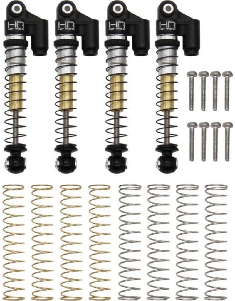 HOT RACING HRASXTF485TR04 ALUMINUM THREADED TELESCOPIC SHOCKS FOR AXIAL SCX24