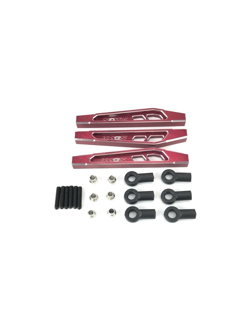 CEN RACING CEGCKD0369 KAOS FONT UPPER AND LOWER LINKS RED