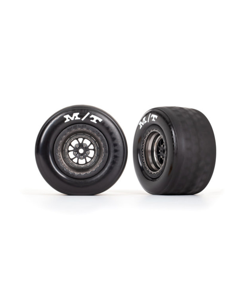 TRAXXAS TRA9475A WELD SATIN BLACK WHEELS AND TIRES
