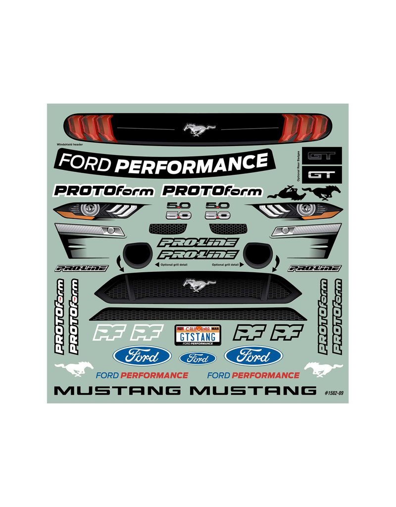 PROTOFORM PRM158200 1/8 2021 FORD MUSTANG BODY FOR VENDETTA: CLEAR