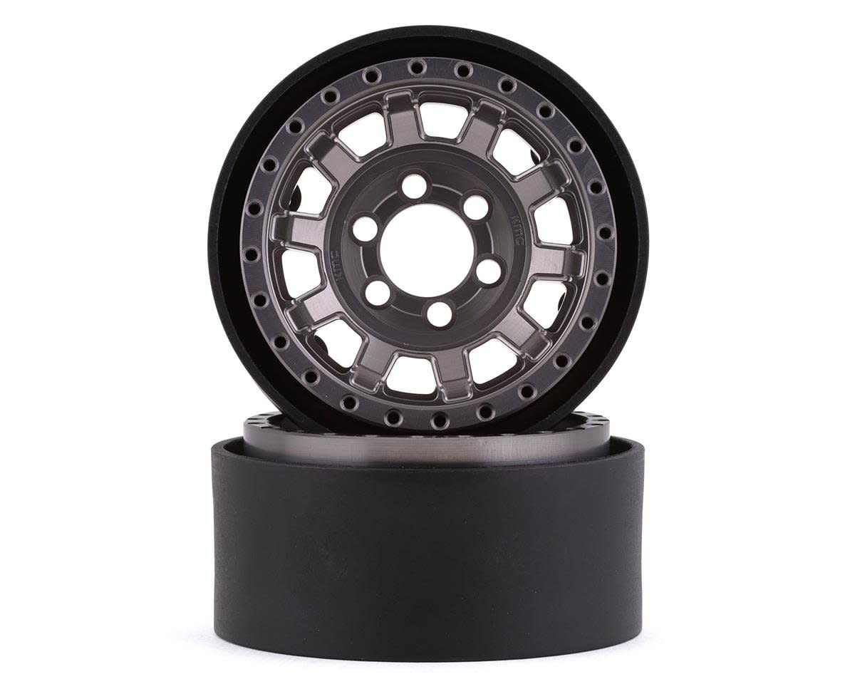 VPS07782 KMC 1.9 KM236 TANK ALUMINUM BEADLOCK WHEELS: GRAY (2)