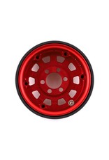 VANQUISH VPS07783 KMC 1.9 KM236 TANK ALUMINUM BEADLOCK WHEELS: RED (2)
