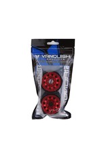 VANQUISH VPS07783 KMC 1.9 KM236 TANK ALUMINUM BEADLOCK WHEELS: RED (2)