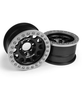 VANQUISH VPS07911 METHOD 105 1.9 ALUMINUM BEADLOCK WHEELS: BLACK/CLEAR (2)