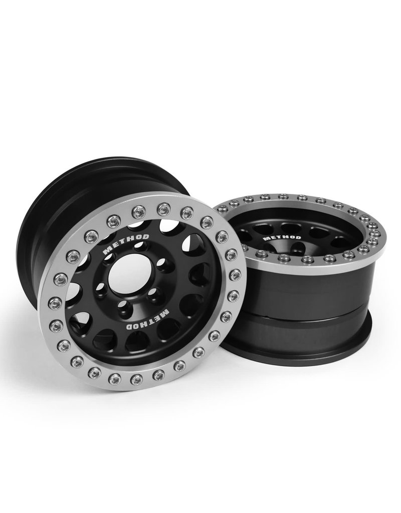 VANQUISH VPS07911 METHOD 105 1.9 ALUMINUM BEADLOCK WHEELS: BLACK/CLEAR (2)