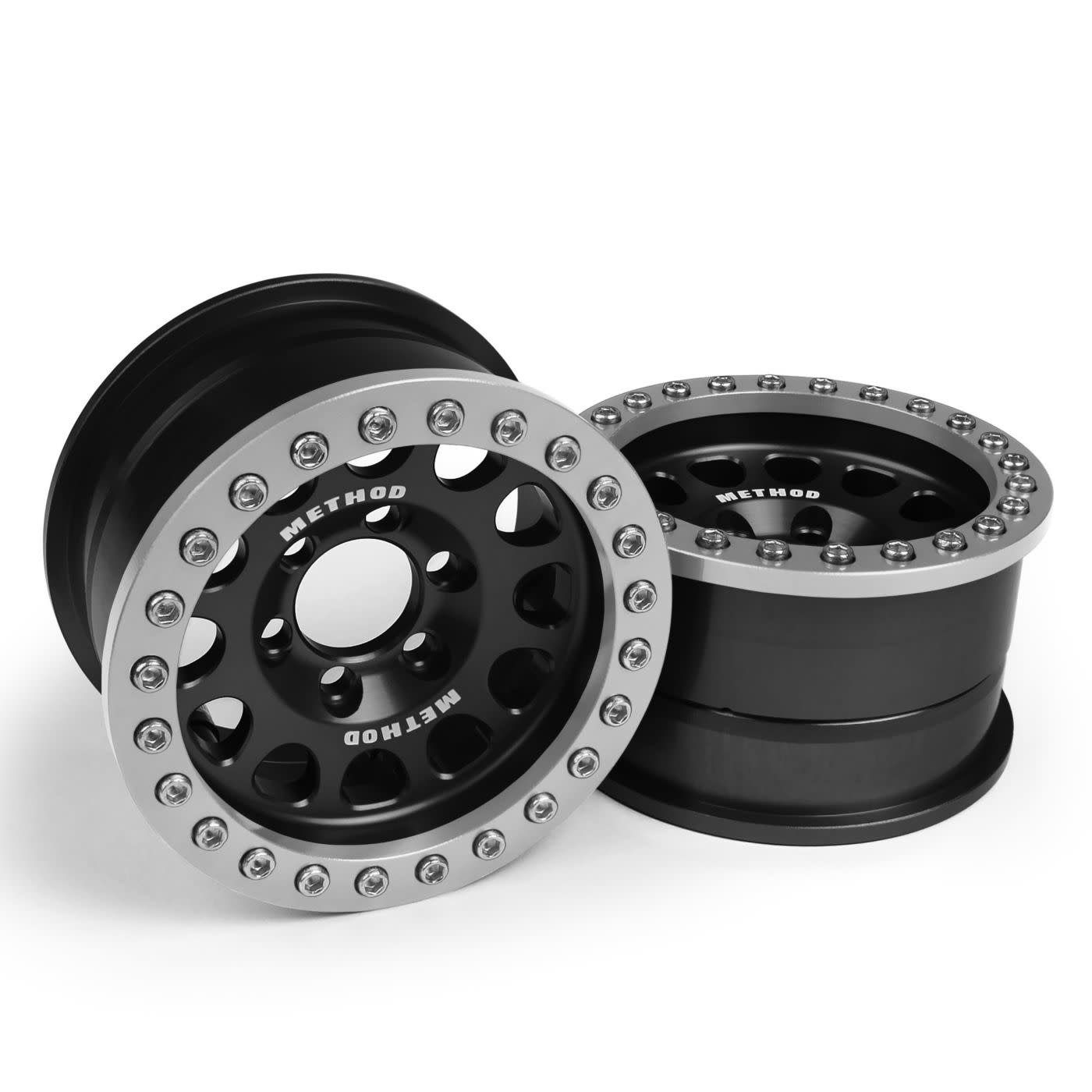 VPS07911 METHOD 105 1.9 ALUMINUM BEADLOCK WHEELS: BLACK/CLEAR (2)