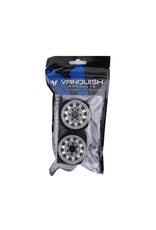 VANQUISH VPS07781 KMC 1.9 KM236 TANK ALUMINUM BEADLOCK WHEELS: CLEAR ANODIZED (2)