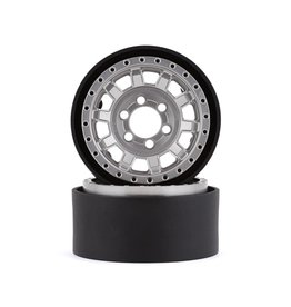 VANQUISH VPS07781 KMC 1.9 KM236 TANK ALUMINUM BEADLOCK WHEELS: CLEAR ANODIZED (2)