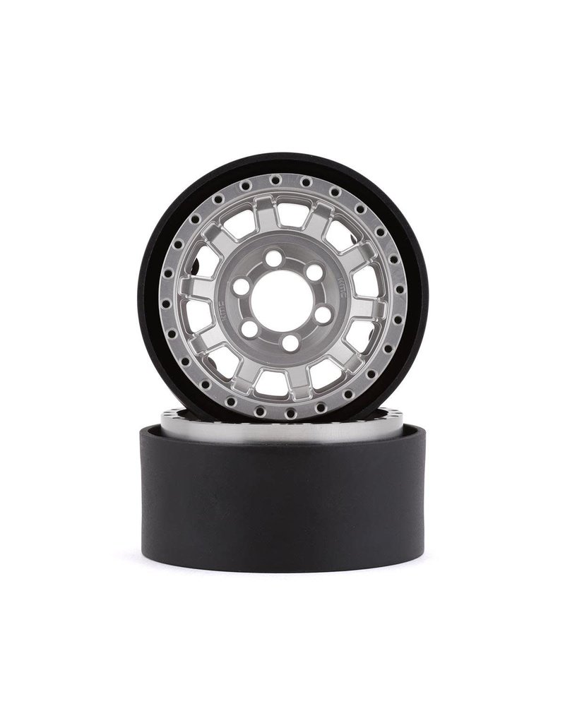 VANQUISH VPS07781 KMC 1.9 KM236 TANK ALUMINUM BEADLOCK WHEELS: CLEAR ANODIZED (2)