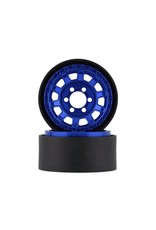 VANQUISH VPS07784 KMC 1.9 KM236 TANK ALUMINUM BEADLOCK WHEELS: BLUE (2)