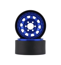 VANQUISH VPS07784 KMC 1.9 KM236 TANK ALUMINUM BEADLOCK WHEELS: BLUE (2)