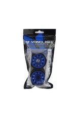 VANQUISH VPS07784 KMC 1.9 KM236 TANK ALUMINUM BEADLOCK WHEELS: BLUE (2)
