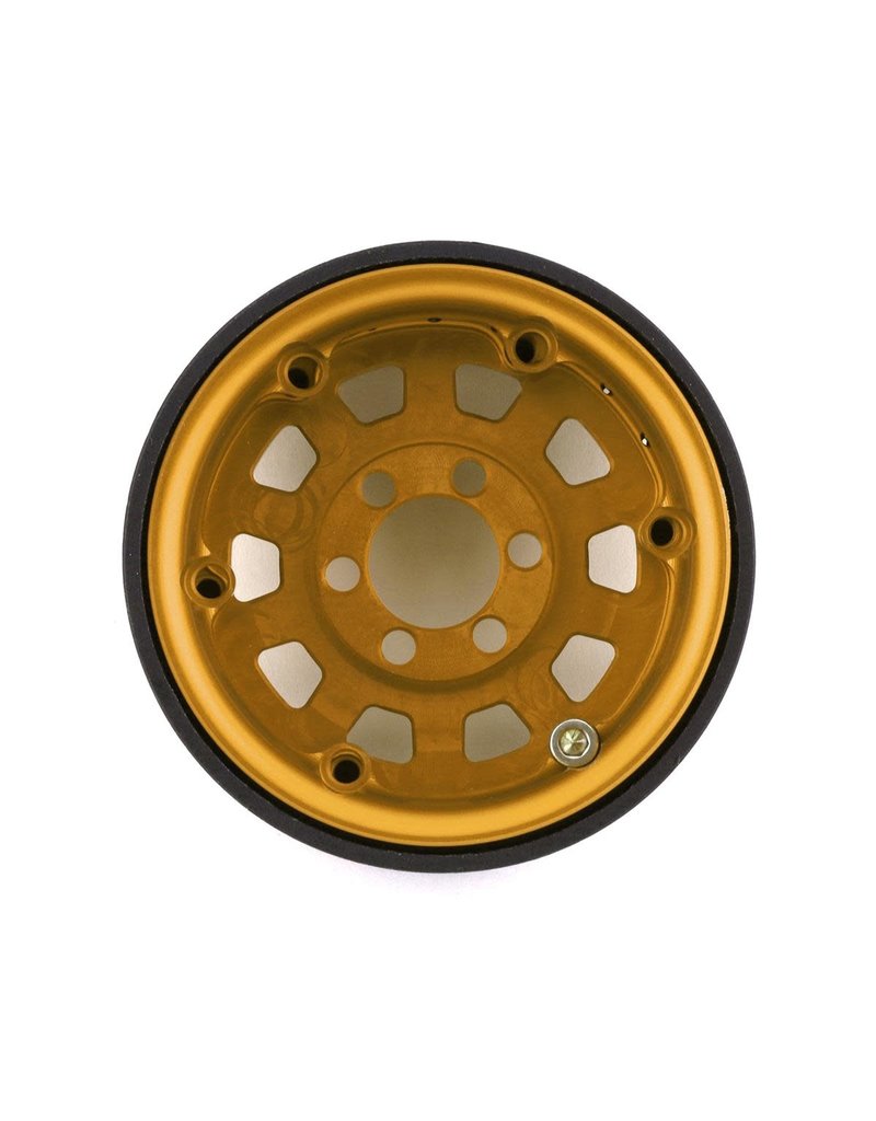 VANQUISH VPS07787 KMC 1.9 KM236 TANK ALUMINUM BEADLOCK WHEELS: GOLD (2)