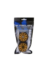 VANQUISH VPS07787 KMC 1.9 KM236 TANK ALUMINUM BEADLOCK WHEELS: GOLD (2)