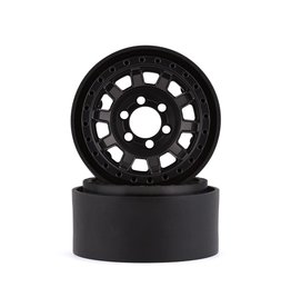 VANQUISH VPS07780 KMC 1.9 KM236 TANK ALUMINUM BEADLOCK WHEELS: BLACK (2)