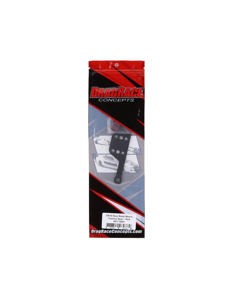 DRAG RACE CONCEPTS DRC-417-0001 DR10 CARBON FIBER REAR BODY MOUNT KIT: RED