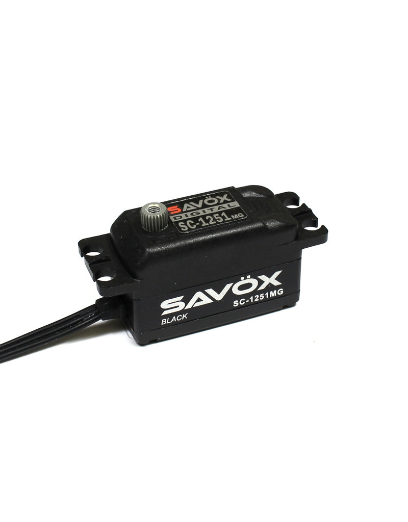 SAVOX SAVSC1251MG-BE BLACK EDITION LOW PROFILE DIGITAL SERVO .09/125 @ 6.0V
