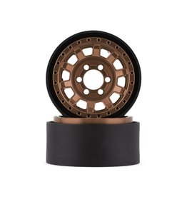 VANQUISH VPS07786 KMC 1.9 KM236  TANK ALUMINUM BEADLOCK WHEELS: BRONZE (2)