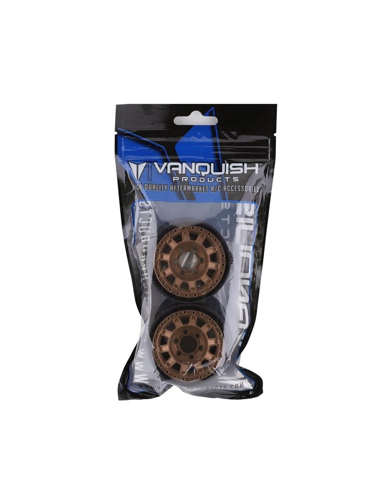 VANQUISH VPS07786 KMC 1.9 KM236  TANK ALUMINUM BEADLOCK WHEELS: BRONZE (2)