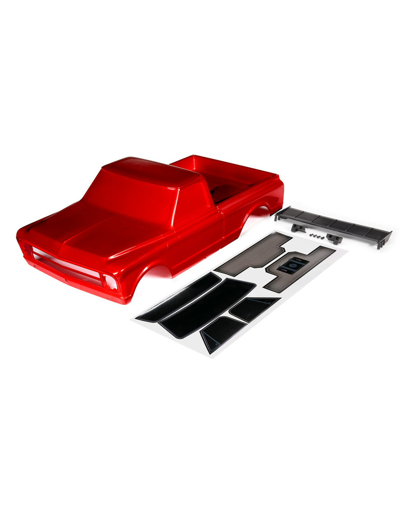 TRAXXAS TRA9411R C10 BODY INCLUDES WING AND DECALS: RED