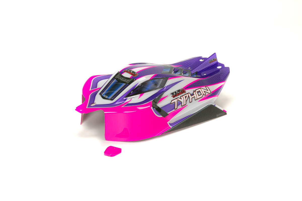 ARA406162 TYPHON TLR TUNED FINISHED BODY: PINK/PURPLE