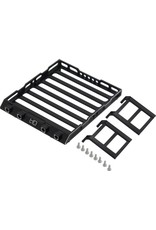 HOT RACING HRASXTF282RR ALUMINIUM ROOF RACK WITH LIGHT BAR FOR AXIAL SCX24
