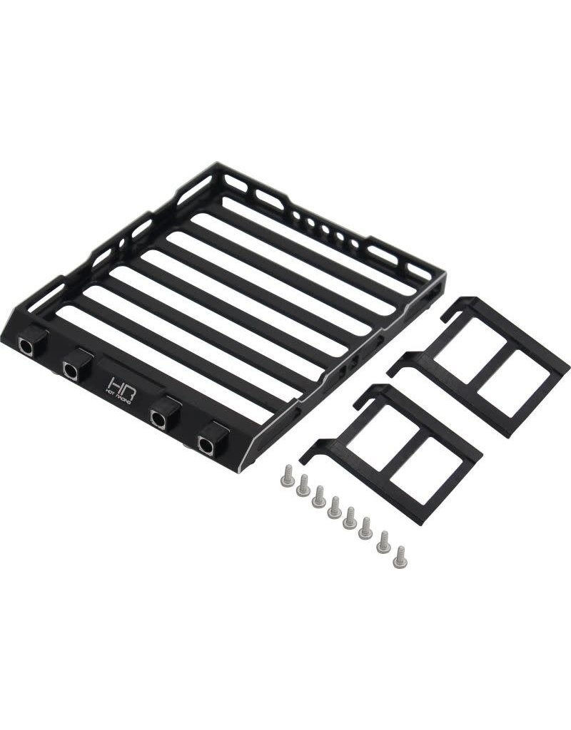 HOT RACING HRASXTF282RR ALUMINIUM ROOF RACK WITH LIGHT BAR FOR AXIAL SCX24